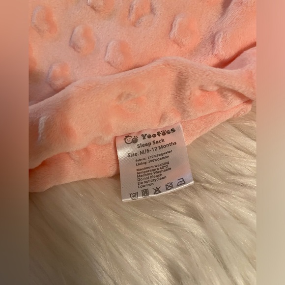 Yoofoss Girls Pink Sleep Sack Sz M 6/12mo - Picture 3 of 5